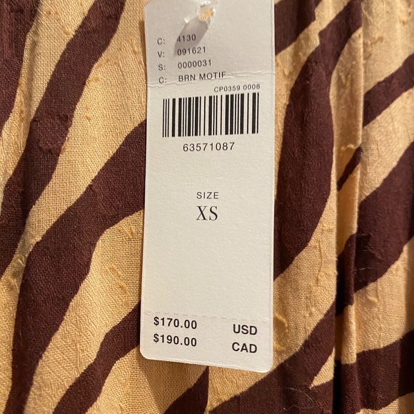 NWT- Anthropologie Blossom Maxi Dress- Zebra Stripe - Picture 7 of 10